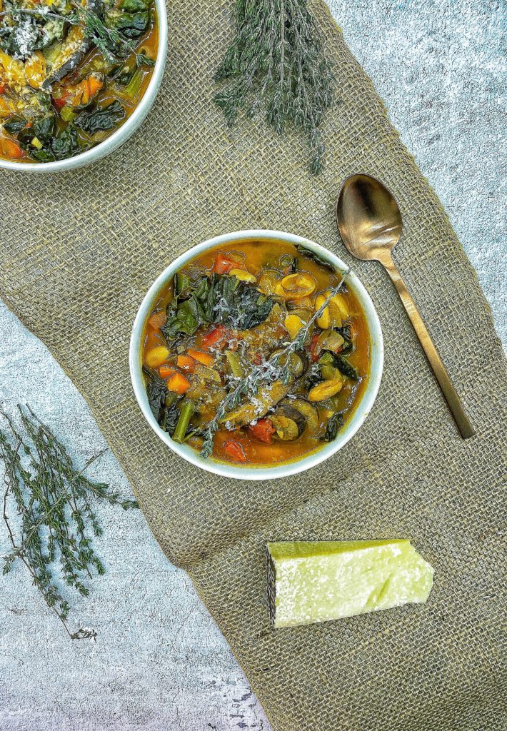 Mushroom, Kale and White Bean Soup | Family Meals in Heels