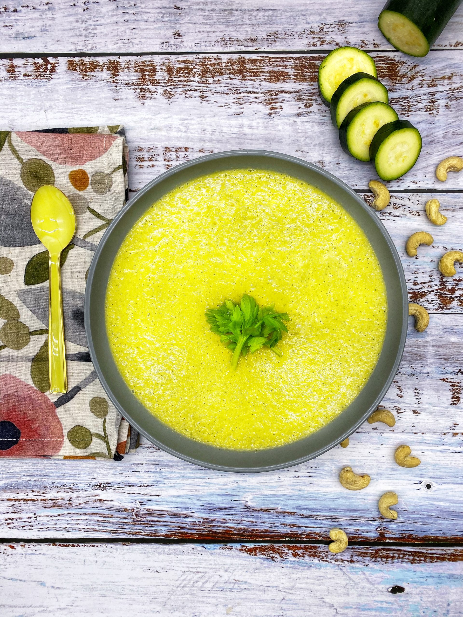 Cashew Zucchini Soup Family Meals in Heels