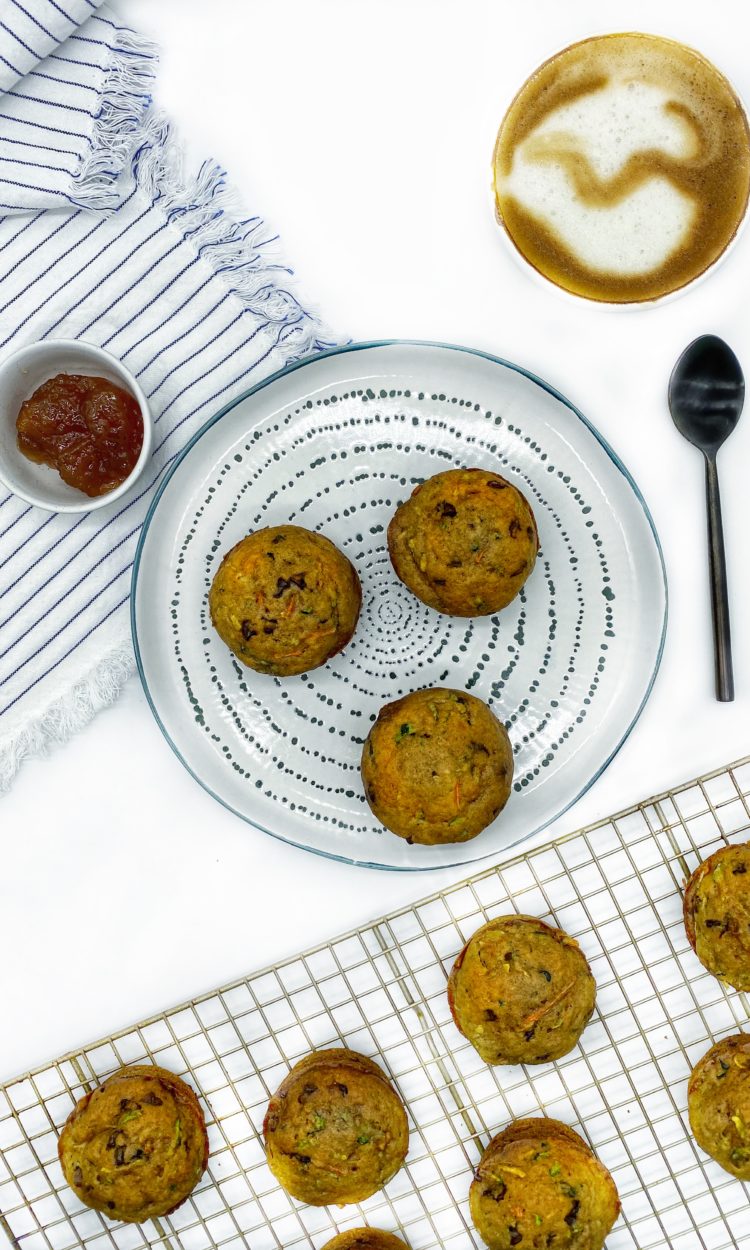 Carrot Zucchini Chocolate Chip Muffins Family Meals in Heels