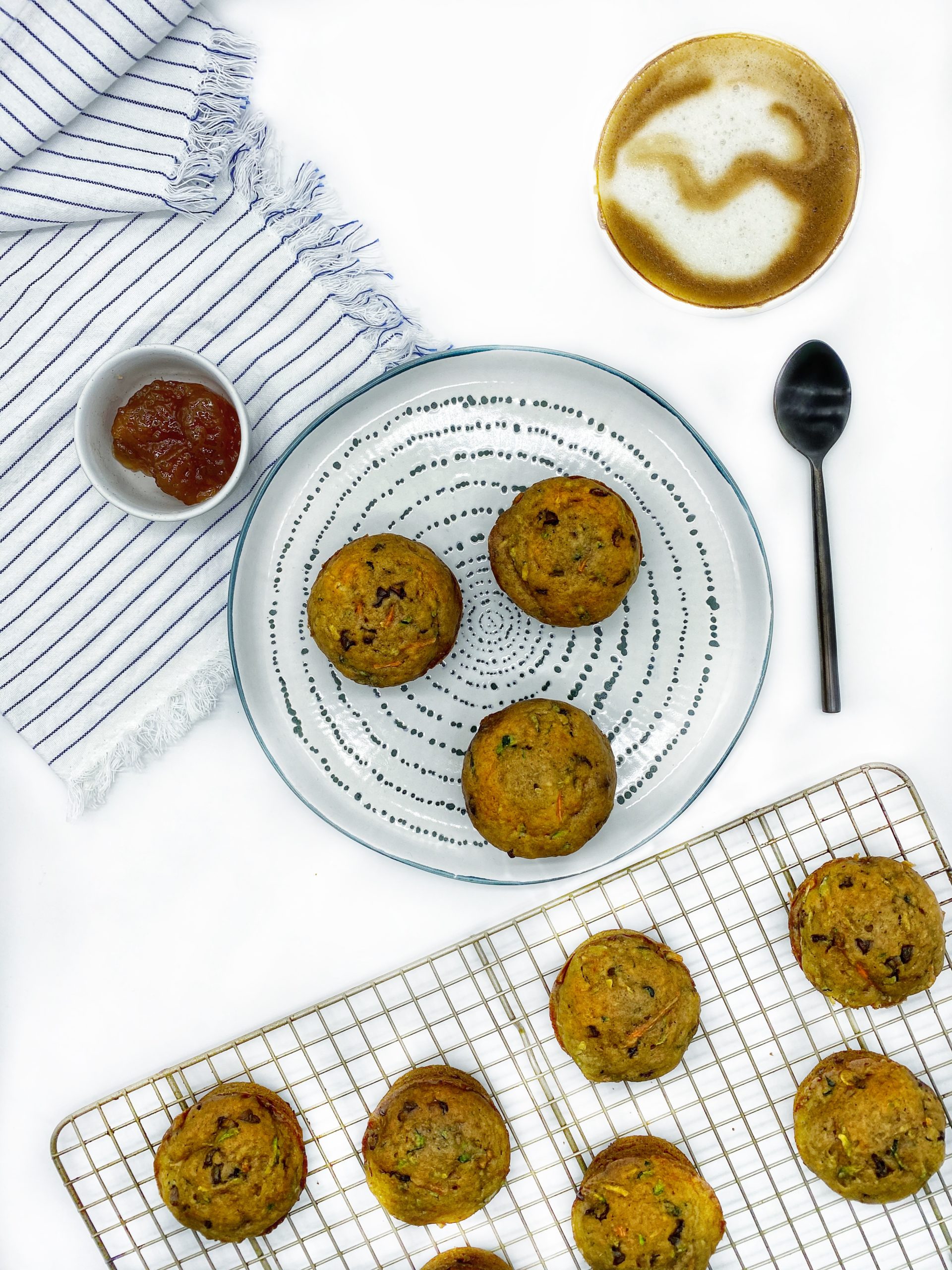 Carrot Zucchini Chocolate Chip Muffins | Family Meals in Heels